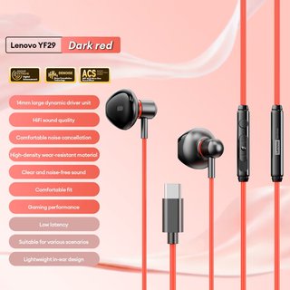 Auriculares Lenovo YF29 con control de volumen