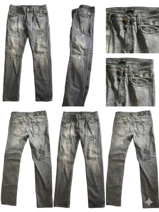 Pantalón Louis Vuitton Gris Roto