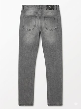 Pantalón Louis Vuitton Gris Roto