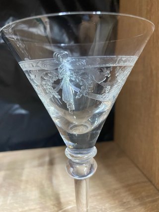 Bicchieri vintage con decorazioni