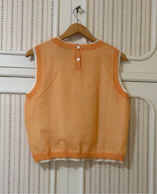 Top punto lino Zara doble capa nuevo