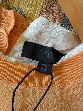 Top punto lino Zara doble capa nuevo
