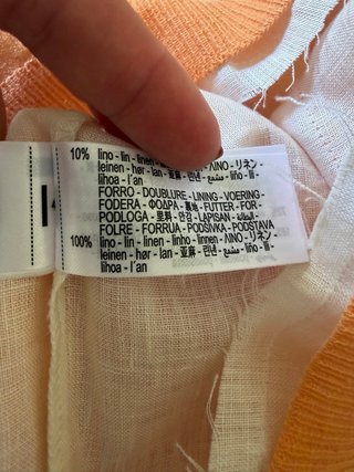 Top punto lino Zara doble capa nuevo