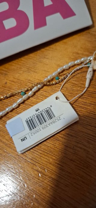 Pulsera Bimba y Lola perlas y cadena