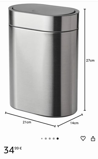 Cubo basura acero inoxidable