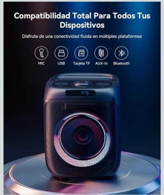 Altavoz Karaoke GREEN KEEPER 400W + 2 Micrófonos