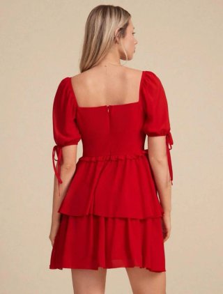 Mini vestido chiffon S