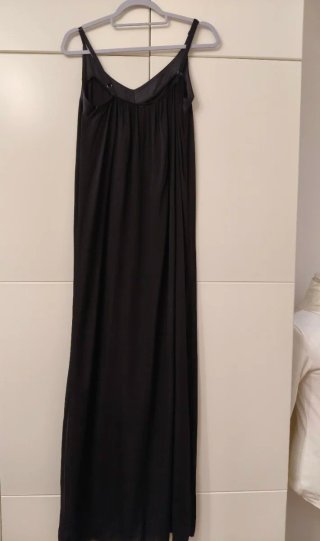 Vestido largo negro tirantes