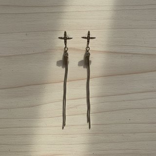 Pendientes Estrella Plata Largos