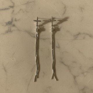 Pendientes Estrella Plata Largos