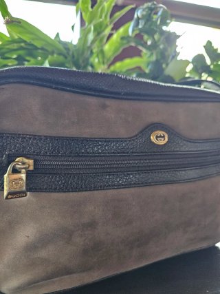 Bolso Gucci Vintage Años 70 Marrón y Dorado