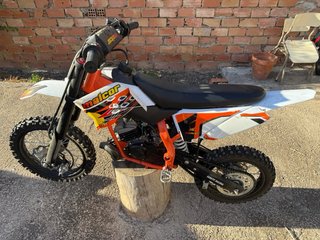 Pit Bike Malcor Naranja y Blanca