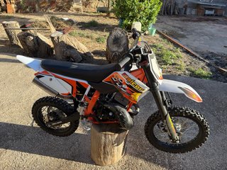 Pit Bike Malcor Naranja y Blanca