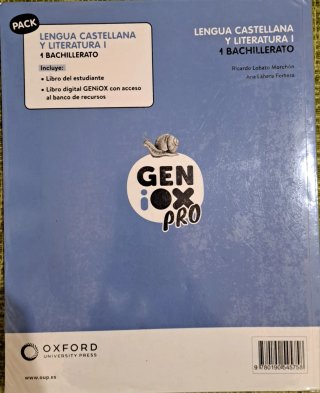 Lengua castellana y literatura I. Libro del est...