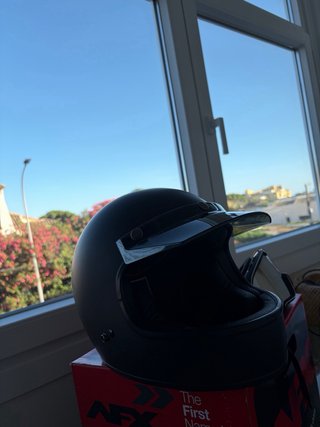 Casco Cafe Racer AFX Negro + Gafas Talla S (55-56)