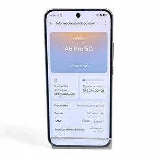 MOVIL OPPO A6 PRO 5G 256GB/8GB RAM LUNAR TITANIUM *A ESTRENAR*
