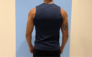 Camiseta sin mangas azul talla S