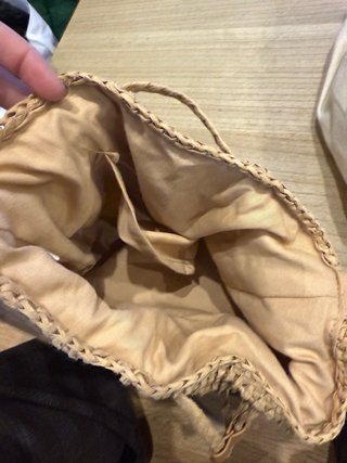 Bolso tipo rafia beige
