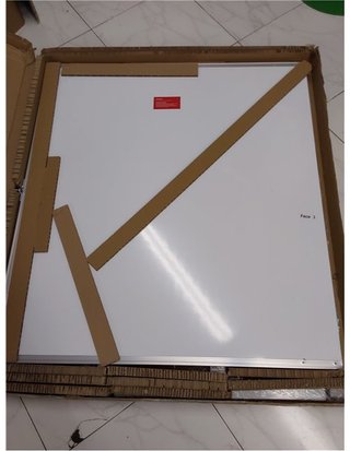 maxtek Pizarra Blanca Móvil 180 x 100 cm - Pizarra Magnética Marco de Aluminio de Doble Cara - con Marcadores - Imanes - Borrador de