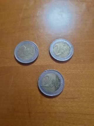 Lote 3 monete da 2 euro