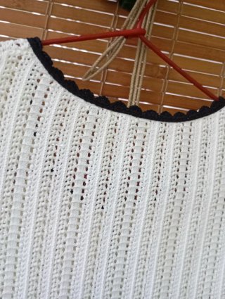 Chaqueta Maje Blanca Crochet Talla S