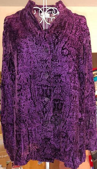 Conjunto de terciopelo morado