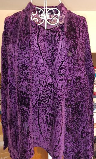 Conjunto de terciopelo morado