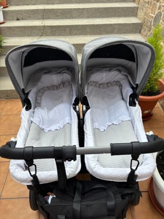 Carrito Gemelar Bugaboo Gris