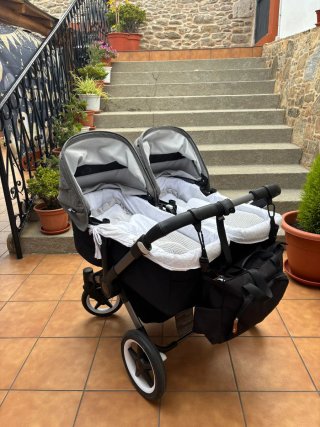 Carrito Gemelar Bugaboo Gris