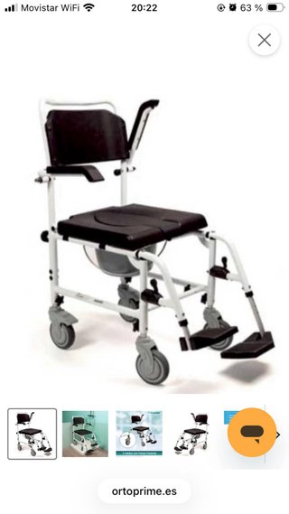 Silla de ruedas ducha WC con orinal