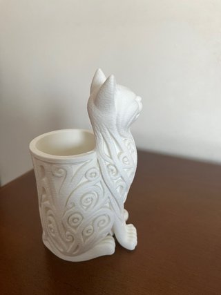 Gato Decorativo Porta Escovas de Dente