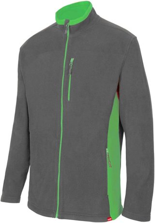 Chaqueta polar bicolor azul y naranja