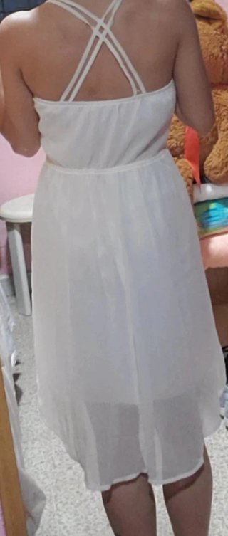 Vestido blanco con cola