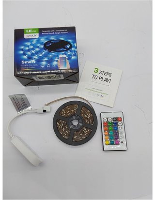 LE 5M 24W Luces de Tiras LED de la Música - WiFi Tira TV Multicolor (Solo 2 -4 GHz) - Control de Voz y App Inteligente - Compatible