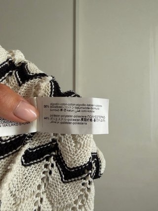Zara Vestito Crochet Zig Zag copricostume S