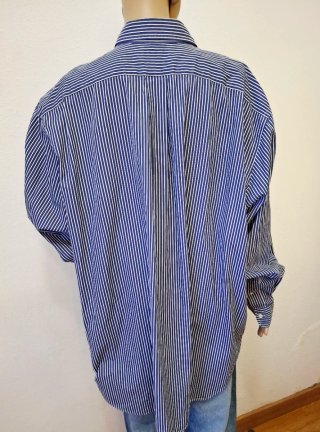 Camisa Polo Ralph Lauren Rayas Azul Talla XL