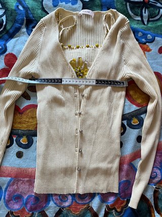 Conjunto Laurel Top y Chaqueta Beige/Amarillo Tall