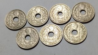 Lote 7 monedas 10 céntimos Francia