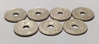 Lote 7 monedas 10 céntimos Francia
