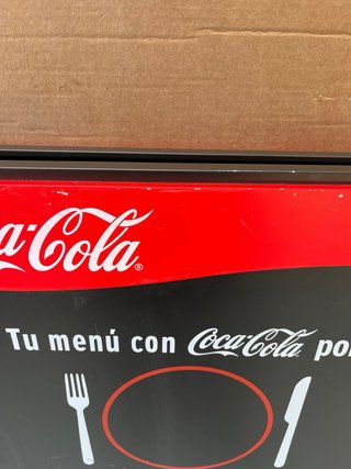 Pizarra Menú Coca-Cola Negra y Roja