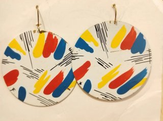 Pendientes metal pintado vintage