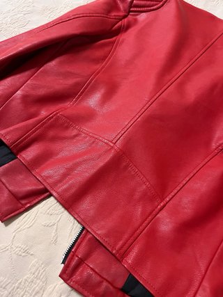 Chaqueta Biker Roja Mango