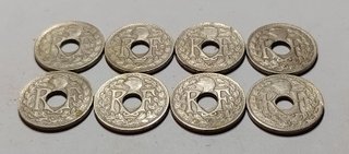 Lote 8 monedas 10 céntimos Francia