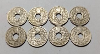Lote 8 monedas 10 céntimos Francia