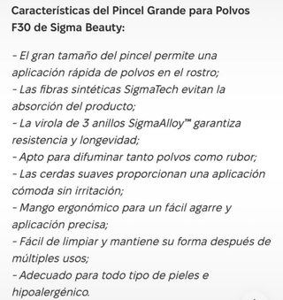 Brocha Sigma para Polvos F30