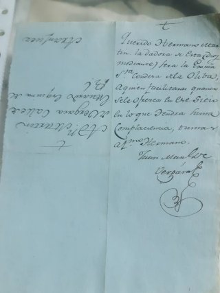 Lote 7 manuscritos antiguos