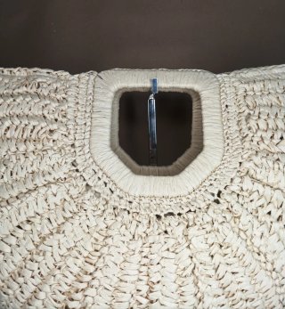 Bolso Cesta Rafia Media Luna