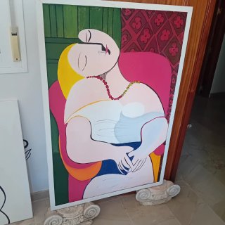 Cuadro gran formato pintado a mano. Marco 120x80