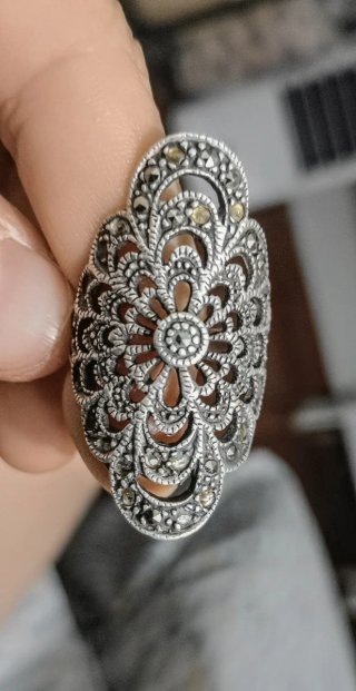 Anello in argento 925 con motivo a ragnatela
