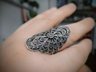 Anello in argento 925 con motivo a ragnatela